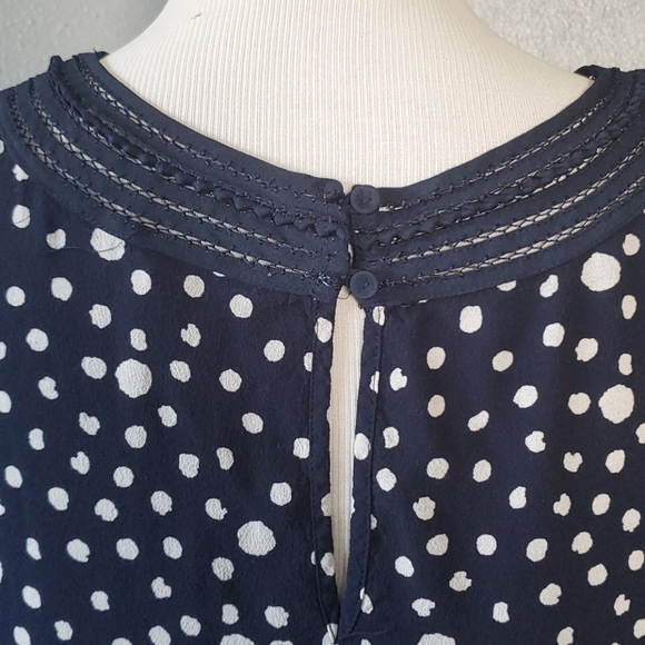 Anthropologie polka dot exposed buttons blouse - Picture 8 of 13